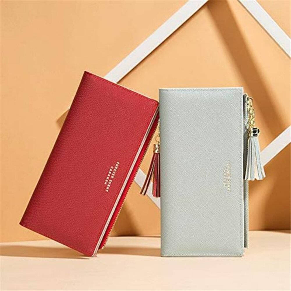 Blue Valentoria Womens Wallet Cute Elegant Long Slim Card Holder Case Minimalist - Picture 16 of 16